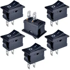 6 Pcs Boat Rocker Switch Snap In Toggle Switch SPST On Off 2 Pin 2 Position AC 250V 6A 125V 10A for Car Auto Boat Househ