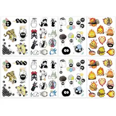 Tatuagens Temporárias Pounchi Cute Soot Sprite (8 Folhas) Presentes Decoração Anime Cosplay Tatuagens Temporárias à Prov
