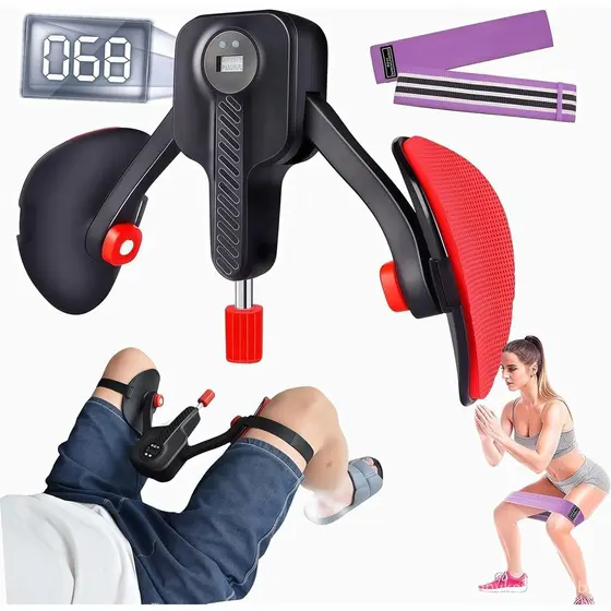 Treinador de Coxas para Exercícios de Kegel com Resistência Ajustável de 0-110 lbs, Dispositivos de Exercício para o Ass