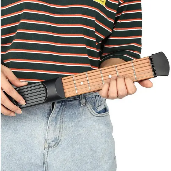 Alomejor Guitarra Acorde Trainer 6 Traste Mão Mini Prática Cordas Ferramenta Acústica