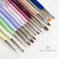Caneta de gel para manicure Japanese Nail Parfait com pontas planas e redondas para pintura, degradê, estilo francês e p