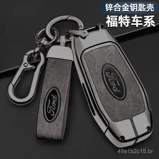 Adequado para chaveiro Ford Taurus 17-18 Explorer Mustang, capa de metal para carro com fivela para homens.