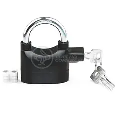Cadeado Antifurto 110dB com Alarme p/ Bike, Moto e Casa