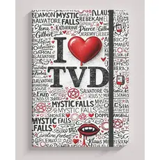 Caderneta Tipo Moleskine A5 Diário De Um Vampiro I LOVE TVD 01