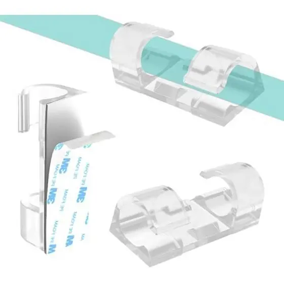 Clipes De Cabo Com Suportes Adesivos Para Mesa Sob Ethernet PC Gerenciamento De Luz De Natal örg