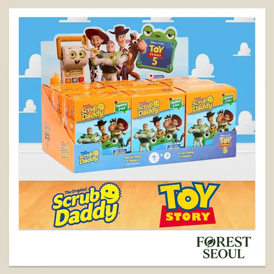[Scrub Daddy] Toy Story5 Mistério Caixa Completa Aleatória | 9 Conjuntos De Personagens 1 Esponja + 1 Limpador De Tela S