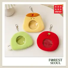 [DAISO Korea] Bolsa De Pelúcia Para Chaveiro Com Janela Transparente | 3 Tipos Pudim Tartaruga Tomate) Capa Ídolos Do Po