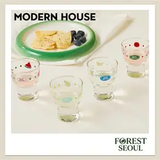 [Casa Moderna] Conjunto De 4P De Vidro Soju Com Haste Estética | Versátil Mini-Coquetel E Sobremesa Essencial Navios Da