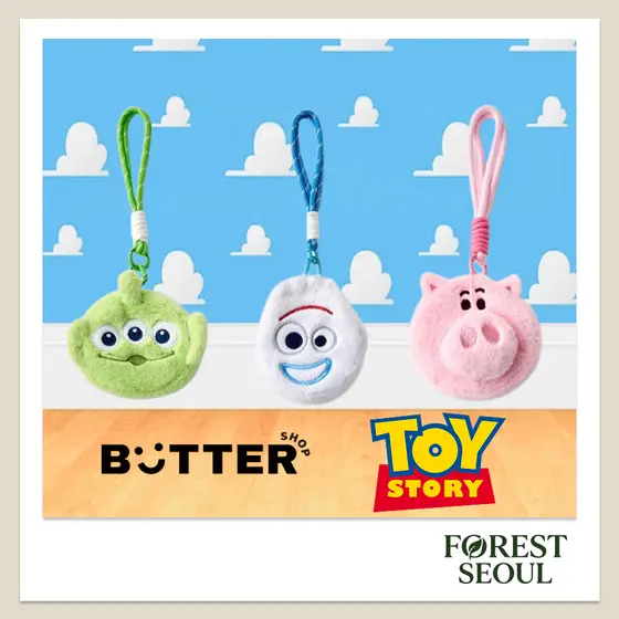 [BUTTER] Bolsa Para Moedas Com Mosquetão Toy Story | Alien Forky Hamm Organizador De Personagens Da Disney De Pelúcia Ma