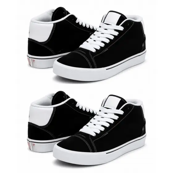 Kit 2 Pares Tênis Chunky Unissex Camurça Streetwear Sapato Casual Urbano Sola Alta Skate