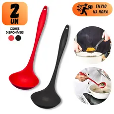 Kit Concha De Silicone 28Cm Para Cozinha E Restaurantes Ideal Para Caldos Molhos Sopas E Feijão