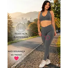 Legging Fitness Feminina Poliamida Academia Cintura Alta Zero Transparência, Garotta Marotta Fitness