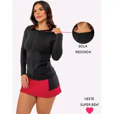 Jaqueta Fitness Feminina Manga Longa com Zíper Garotta Marotta Fitness