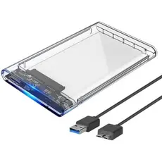 Case para HD Slim Externo Usb 3.0 Computador Ssd Hdd Sata 2.5 Adaptador Portátil Notebook PC PS4 Transparente
