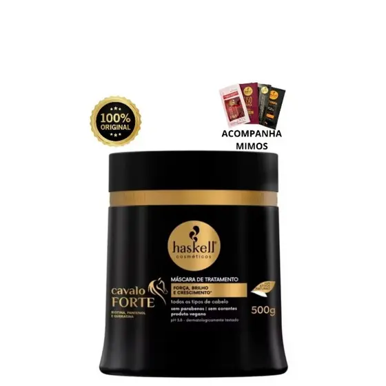 Máscara Cavalo Forte 500g - Força, Brilho e Crescimento Haskell