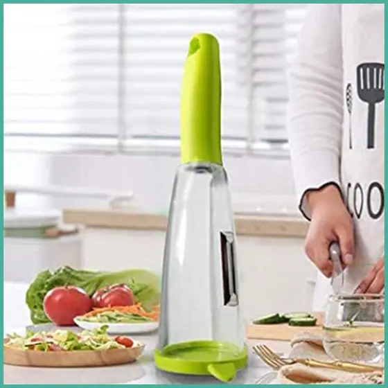 Tipo De Armazenamento Criativo Descascador De Frutas Aço Inoxidável Com Caixa Gadget De Cozinha Para Descascar E yontebr