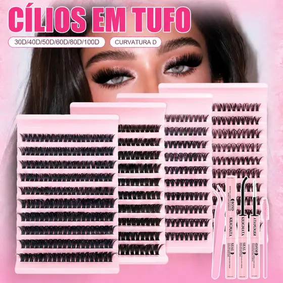 Kit De Extensão De Cílios Finos Naturais DIY 30D-100D, Perfeito Para Fotografia E Saída