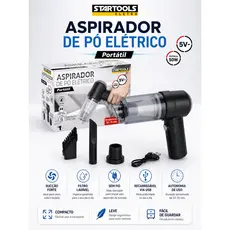 Aspirador De Pó Portátil 3 Em 1 Recarregável Usb Filtro Lave