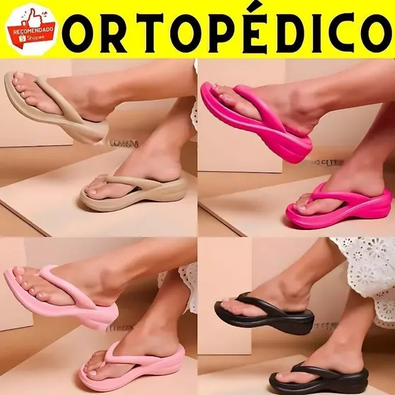 Chinelo Plataforma Tamanco Ortopédico Nuvem Feminino Sandália Pronta Entrega