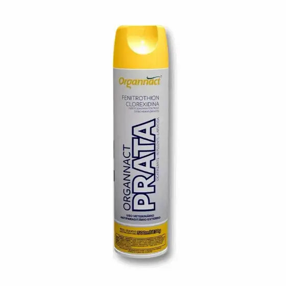 Spray Prata Organnact 500ml Frasco Econômico - Mata Bicheira, Cicatrizante e Antisséptico