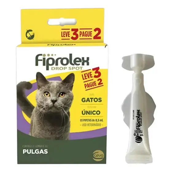 Fiprolex Antipulgas Gatos Leve 3 Pague 2  Pipetas Drop Spot