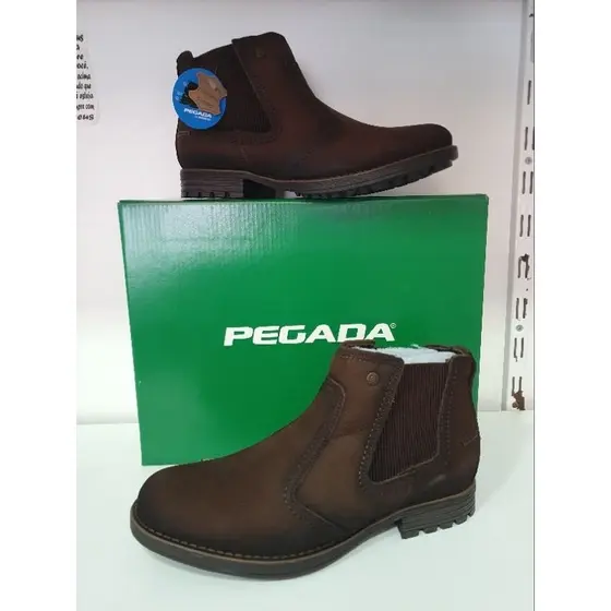 Pegada Bota em Couro Rustico Masculina Conforto e Maciez Dia a Dia 180788