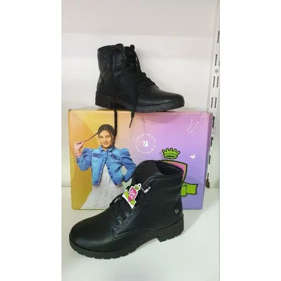 Coturno Infantil Pink Cats Menina Casual Confortável Cano Médio Leve Macio Original Solado Tratorado Antiderrapante