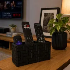 Porta Controle Remoto Tijolinho | Organizador de Controles e objetos Decorativo | Decoração Sala de Estar