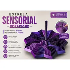 Fidget Toy Estrela Sensorial 3D Grande Expansível Anti Stress Relaxamento Depressão Rotativo