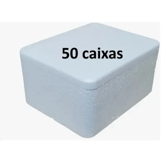 Caixa de Isopor 250ml/ Kit com 50 Unidades, ideal para transporte de Ampolas e medicamentos.