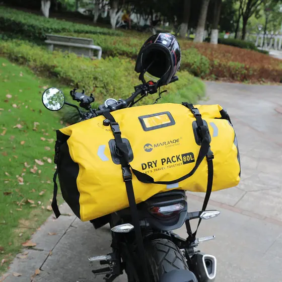 Ao ar livre à prova dwaterproof água Piggy-up saco de bagagem de longa distância saco de assento traseiro da motocicleta