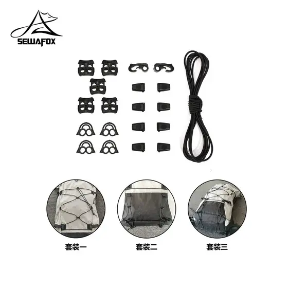 SEWAFOX saco de escalada DIY acessórios modificados corda fivela conjunto mochila equipamentos ao ar livre pendurado cor