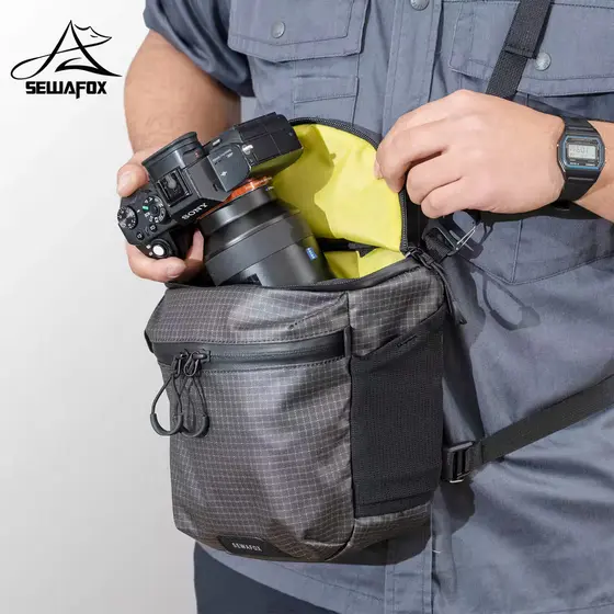 2026 novo estilo bolsa para câmera portátil ao ar livre mensageiro forro bolsa de ombro para câmera à prova d'água Micro