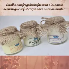 🌿 Kit com 3 Velas Aromáticas 50g | Essências da Natureza- Lavanda, Alecrim e Flor de Laranjeira