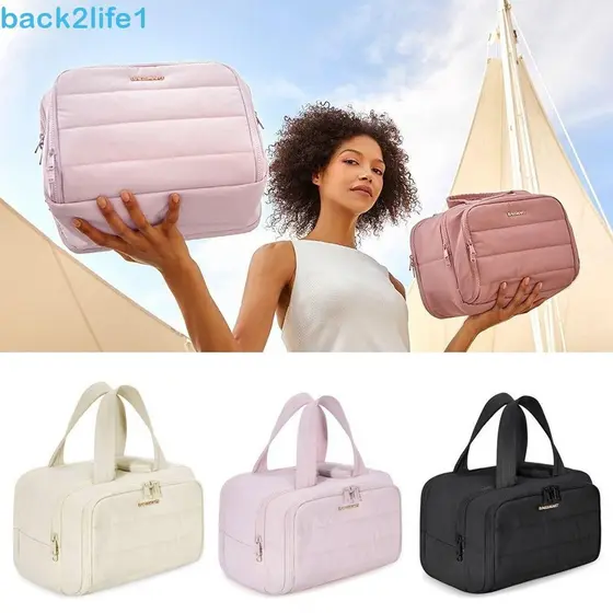 BACK2LIFE1 Bolsa De Higiene Para Viagem , Organizador De Maquiagem Leve De Grande Capacidade , Estojo De Armazenamento C