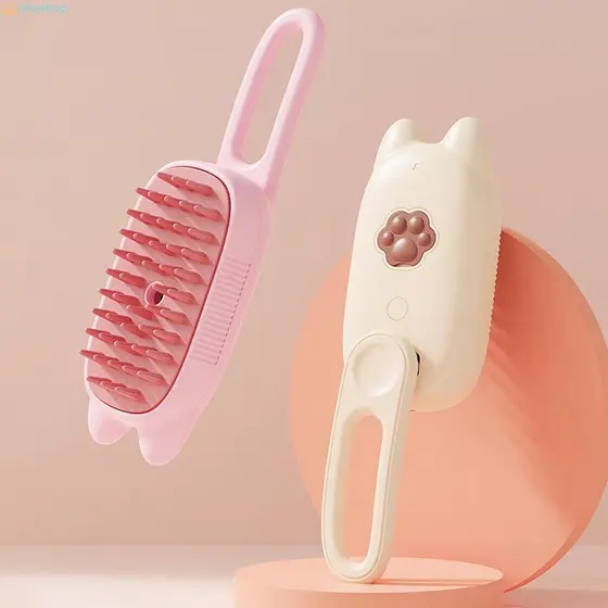 Escova Elétrica A Vapor Para Animais De Estimação , Pente Resistente E Durável Remoção De Pelos De Cães Gatos , De Massa