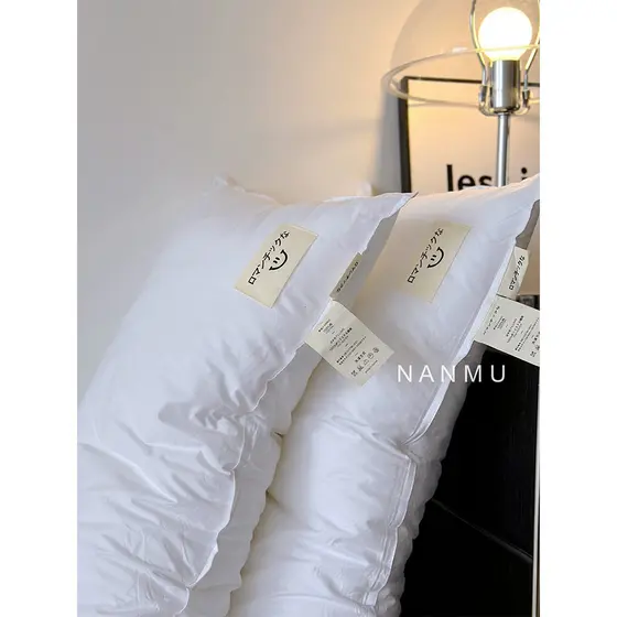 Dormir bem | Travesseiro baixo de algodão estilo japonês, travesseiro duplo único, não deformado, travesseiro baixo, dor
