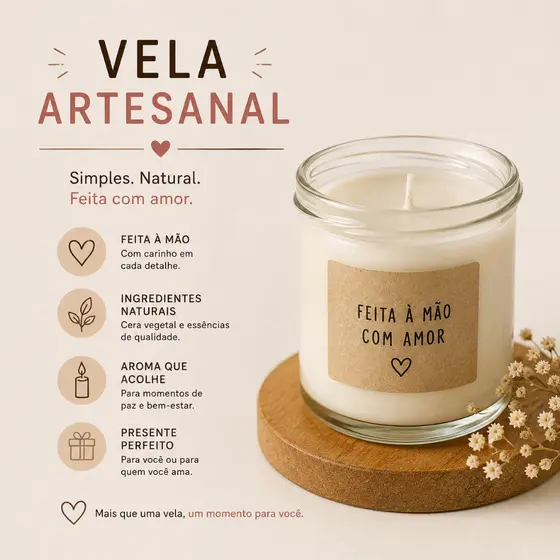 Vela Aromática artesanal