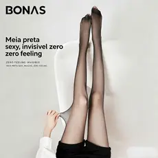 Meia-Calça Feminina Preta E Bege – Ultrafina Anti-Queda , Resistente A Rasgos Para Todas As Estações