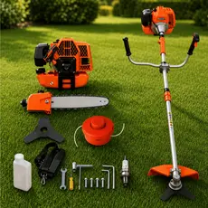 Roçadeira Gasolina 75cc Nakasaki Aparador De Grama 2 Tempos 3.6Hp Profissional + Nylon + Lâmina