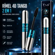 Mascara Rimel 4d - 2 Em 1 Alonga + Volume Tango