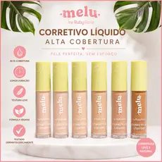 Corretivo Líquido Cobertura Leve Melu by Ruby Rose HB-8104