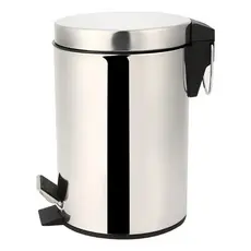 Lixeira Inox 12L com Pedal e Balde Removível Cesto de Lixo para Cozinha Banheiro Escritório - Talberg
