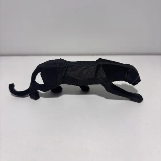 Escultura Pantera Decorativa 3D Geométrica Estátua Decoração Sala Moderna Minimalista Low Poly