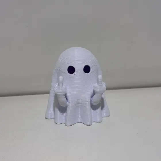 Mini Fantasma Dedo Do Meio Enfeite Halloween Colecionável Impressão 3D Decoração Geek Presente
