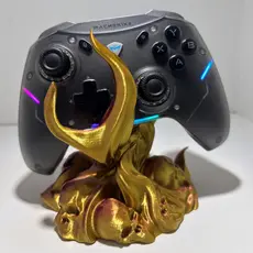 Suporte Premium para Controle Flamejante Dourado Viking Skull Medieval Flame Edition Xbox/PC/PS5