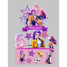Topo Topper De Bolo keypop - Topo Personalizado C/ Nome e Idade
