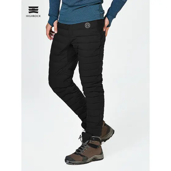Tianshi Outdoor Down Pants Homens Mulheres Mesmo Estilo Stretch Sem Costura Quente Não-Running Down V015