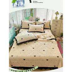 2026 Novo estilo de seda gelada tapete legal saia de cama estilo colcha de verão colcha fresca de verão colcha de ar con