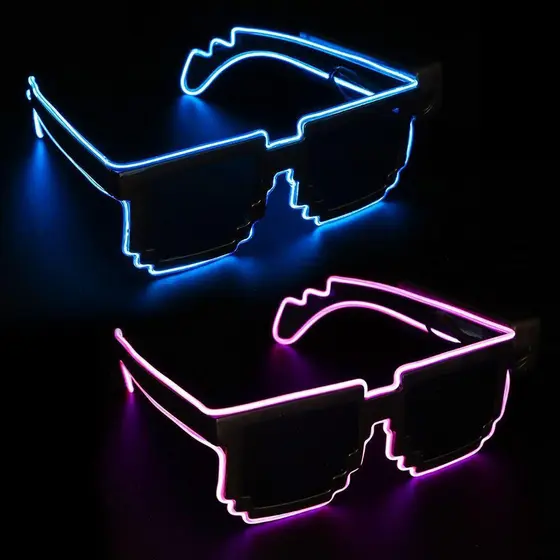Óculos Iluminados LED KKXYSTAR Que Brilham No Escuro , Em Mosaico Para Boates De Festa Neon